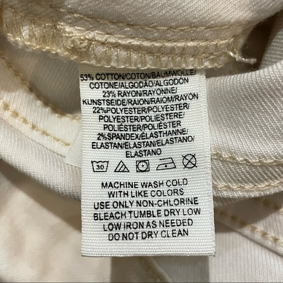 Free People • Ivory skinny stretch pants Size 25 - Picture 6 of 6